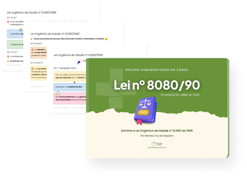 Lei 8080/90 - Resumo Esquematizado em Cards
