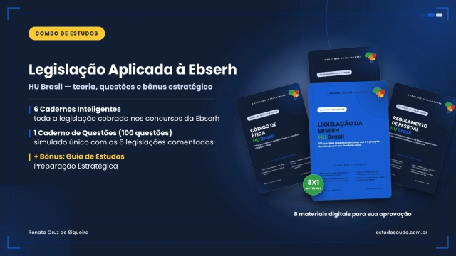 COMBO LEGISLAÇÃO INSTITUCIONAL EBSERH — HU BRASIL: 8 em 1: teoria, questões e estratégia para o concurso